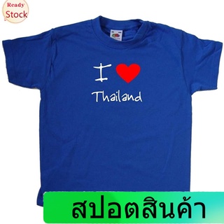 เสื้อยืดแขนสั้น I Love Heart Thailand Royal Blue Kids T-Shirt Short sleeve T-shirts