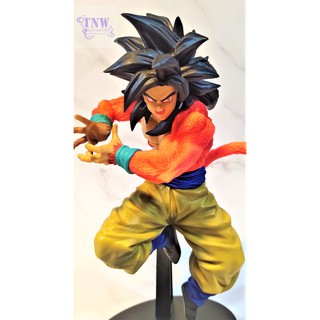 [ มือสอง งานแท้ ญี่ปุ่น ] Son Goku โกคู ร่างซุปเปอร์ไซย่า 4 ขนาด 7" เหาะกำลังปล่อยพลัง  ฐานดำ ดราก้อนบอล Dragonball งานแ