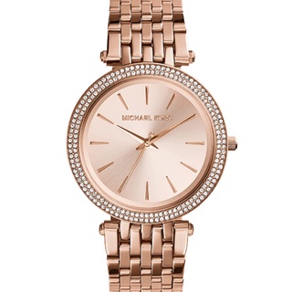 พร้อมสต็อก ! Michael Kors  Rose Gold Dial Pave Bezel - Rose Gold 3192 ของแท้   นาฬิกาข้อมือผู้หญิง