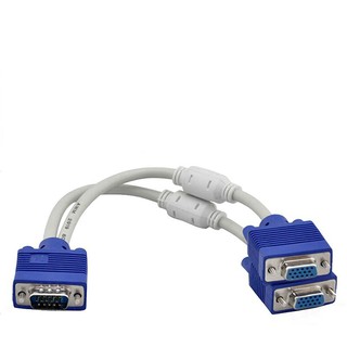 สาย y vga Splitter cable 1ออก2 จอ(สินค้ามีพร้อมส่ง)