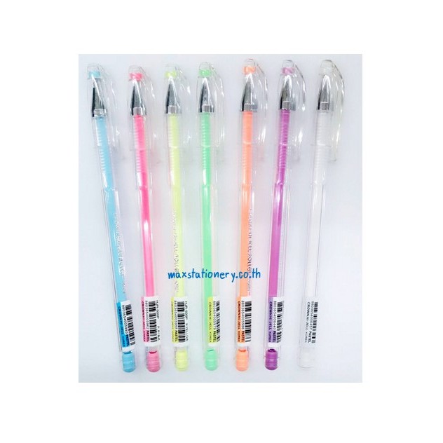 ปากกาเจล หมึกพาสเทล Crown HJR-500P