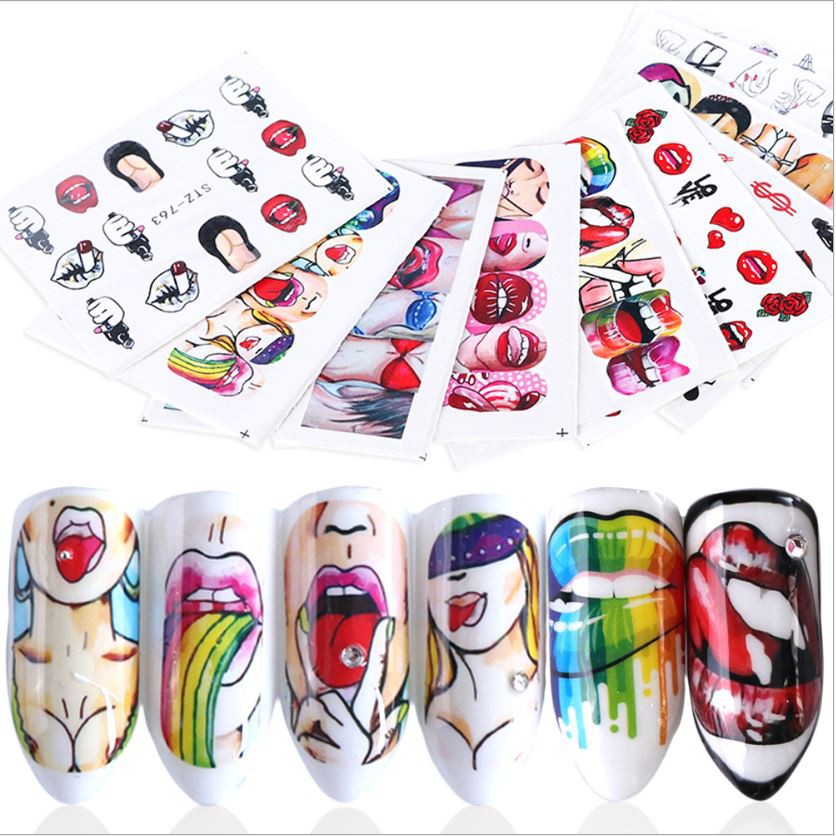 สติ๊กเกอร์ติดเล็บปาก (STZ) สติ๊กเกอร์แต่งเล็บ