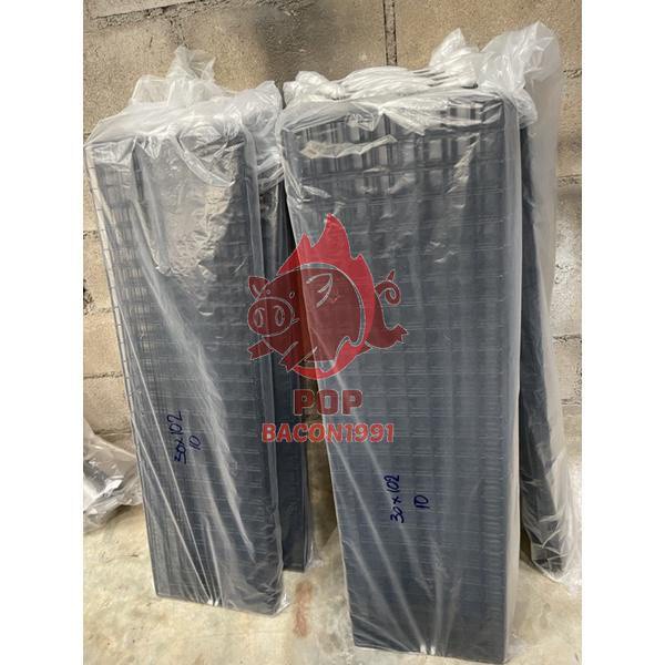 🧺ตะแกรง แขวนสินค้า ตะแกรงเหล็กชุบ ตะแกรงขายของ แผงเหล็ก🐈🐕ตะแกรงกรงหมาแมว ขนาด 60x100 pb99 - รูปที่ 2