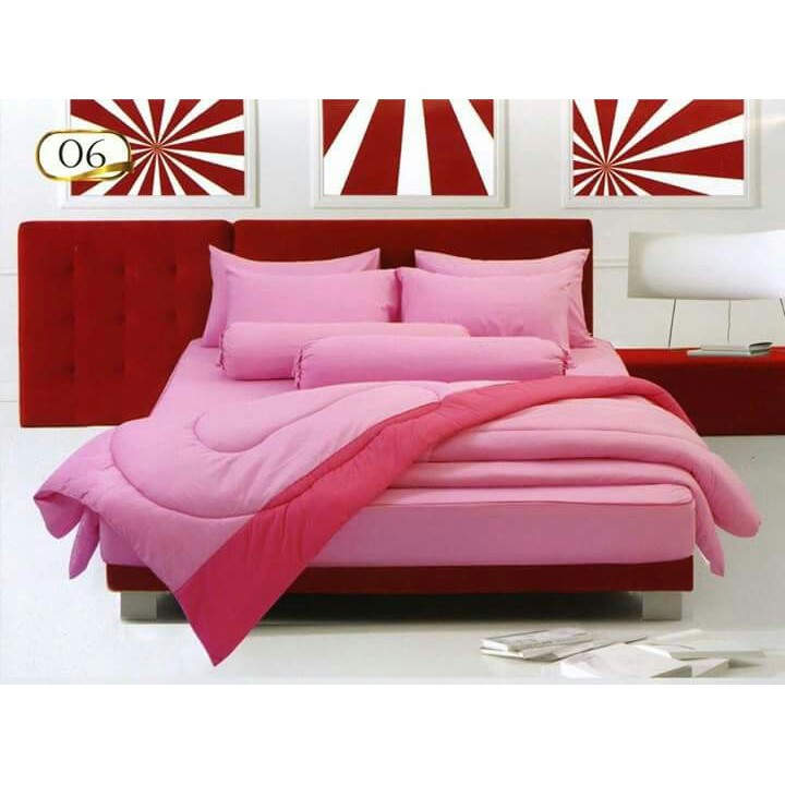 Fair Lady ชุดผ้าปู 3.5 ฟุต 3 ชิ้นรัดมุม (ไม่รวมผ้านวม) สีพื้นทูโทน งานโรงแรม รีสอร์ท ห้องพัก