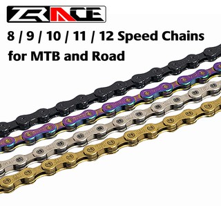 ZRACE โซ่จักรยานเสือภูเขา 10s 11s 12s สีทอง สีดํา สีเงิน สําหรับ Shimano Sram 120 126l ZR-CHAIN 2023