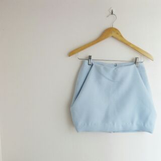 melody skirt กระโปรงมีกระเป๋าด้านหน้า สีฟ้า