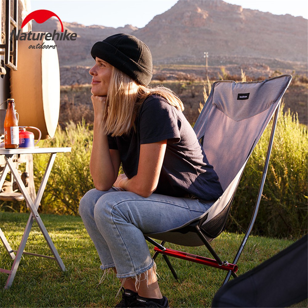 Naturehike Outdoor Portable Chair Ultra Light Folding Chair Camping Beach  Chair | Shopee Thailand