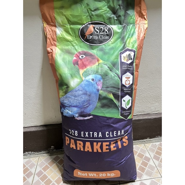 S28 Extra Clean อาหารนกแก้ว ธัญพืช 13 อย่าง