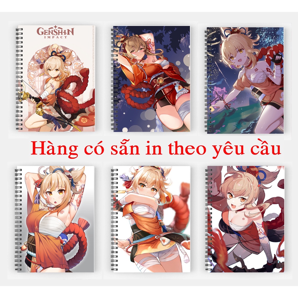 Yoimiya genshin impact สมุดบันทึกอนิเมะ / yoimiya genshin impact spiral notebook 200 หน้า