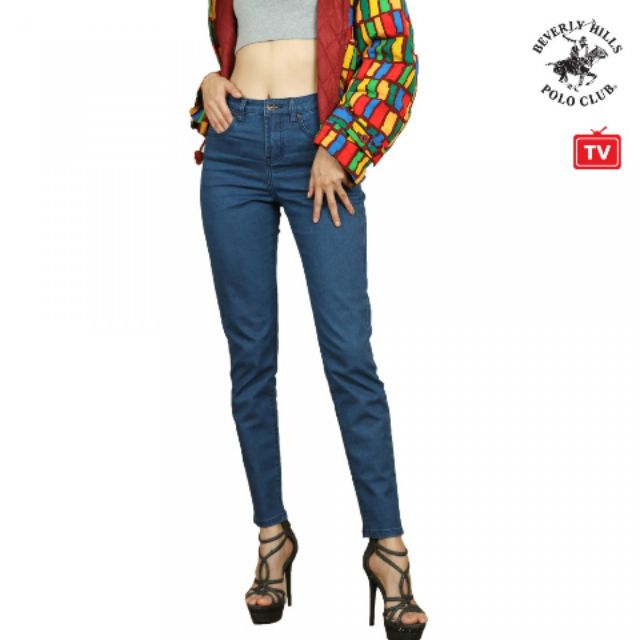 Beverly Hills Polo Club กางเกงยีนส์ผู้หญิงเอวสูง
