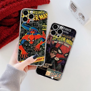 เคสโทรศัพท์มือถือแบบนิ่ม TPU ลายซุปเปอร์ฮีโร่แมน สําหรับ iPhone 14 13 12 11 Pro Max 14Plus mini X XS XR XSMAX 6 6s 5 5S 6plus 6splus 7 8 SE2020 7plus 8Plus QMZT