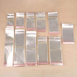 100Pcs Self Adhesive OPP Clear Plastic Packing Bag [Many Size]