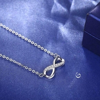 GLAMOR✨INFINITY SYMBOL "รักกันไม่มีวันสิ้นสุด" สร้อยคอเงินแท้ Silver925 + จี้เพชรสื่อความหมาย