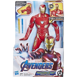 Marvel Avengers Endgame Repulsor Blast Iron Man 13-Inch-Scale Figure Featuring 20+ Sounds and Phrases