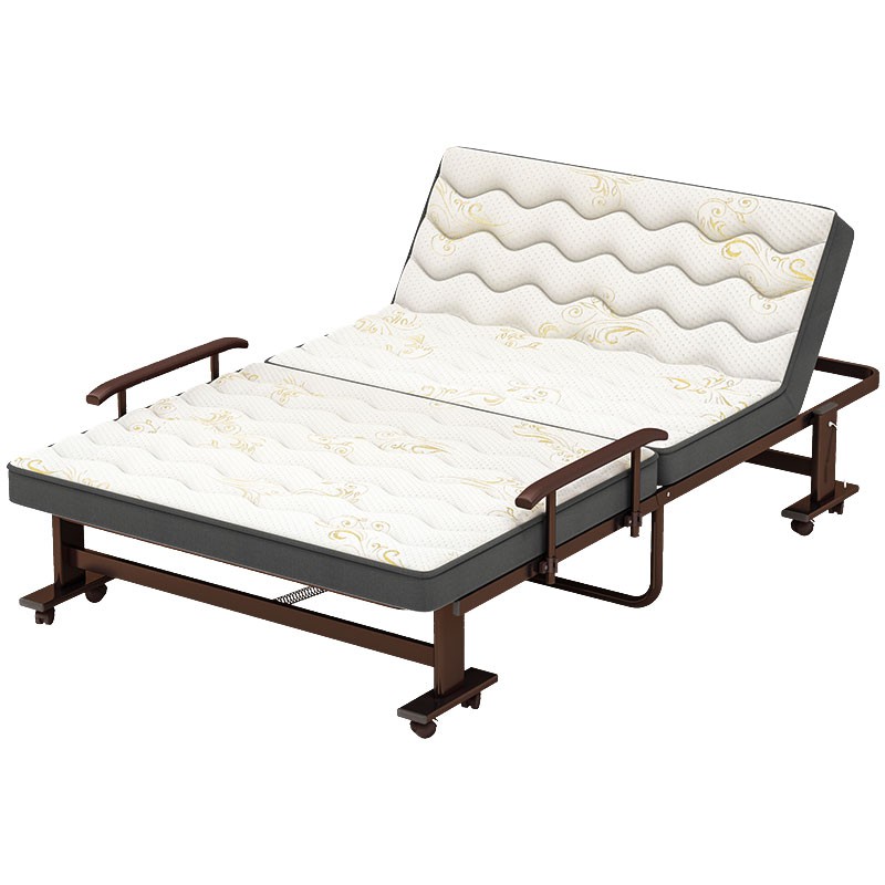 BAIERDI MALL เตียงนอนพับได้พร้อมฟุตที่นอนยางพาราที่สวยงามและทันสมัย การออกแบบที่เรียบง่าย เตียงพับ เตียงพับได้ เปลพับนอน