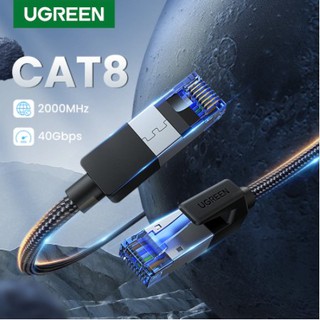 UGREEN Ethernet Cable CAT8 40Gbps 2000MHz CAT 8 Networking Nylon Braided Internet Lan Cord for Laptops PS 4 Router RJ45