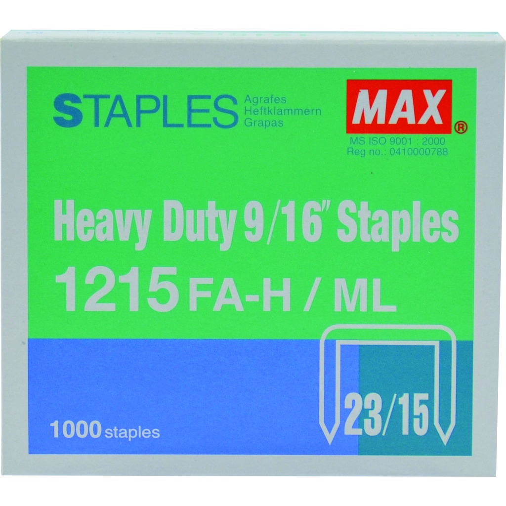 MAX แม็กซ์ ลวดเย็บกระดาษ 1215FA-H (23/15)