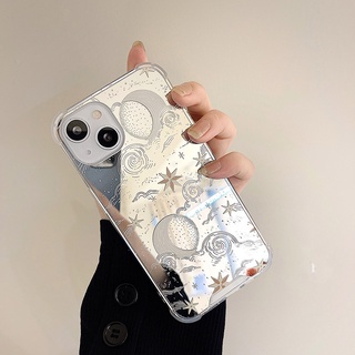 เคสป้องกันโทรศัพท์มือถือ แบบนิ่ม ลายดวงจันทร์ และดาว สําหรับ Apple Iphone 14promax 13promax 11 xsmax 678plus