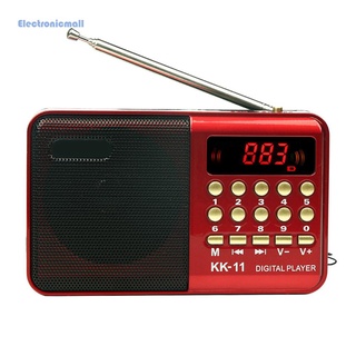 ElectronicMall01* K11 Portable Mini Radio Handheld Digital FM MP3 Player Speaker Devices Red