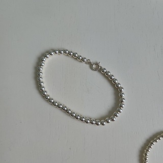 Me.phenomenal : Silver Bead bracelet 4 mm.(silver925/เงินแท้925)