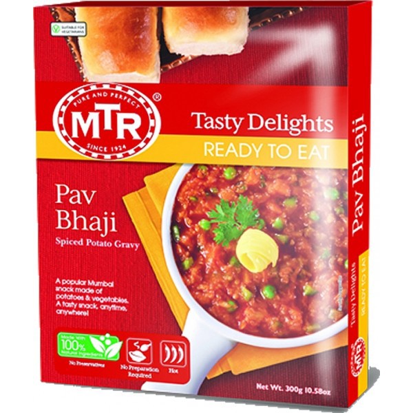 MTR Ready To Eat Pav Bhaji อาหารอินเดียมังสวิรัติพร้อมรับประทาน