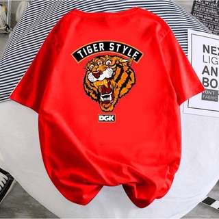พร้อมส่ง ✅ เสื้อยืดสีแดงลายเสือ เสื้อแขนสั้น/ สกรีนลาย🐯 Cotton 100% ผ้านุ่มใส่สบาย สีไม่ตก