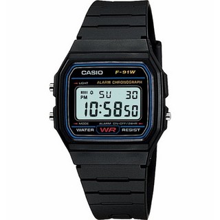 Casio แท้ 100% นาฬิกาข้อมือ รุ่น F-91W-1DG - สีดำ