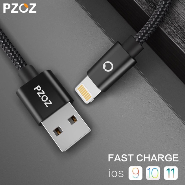 สายชาร์จมือถือ PZOZ Lighting Cable Charger For iPhone 6 6s 6Plus/7 7s 7Plus/5s/iPad Air 2/iPod Touch i6