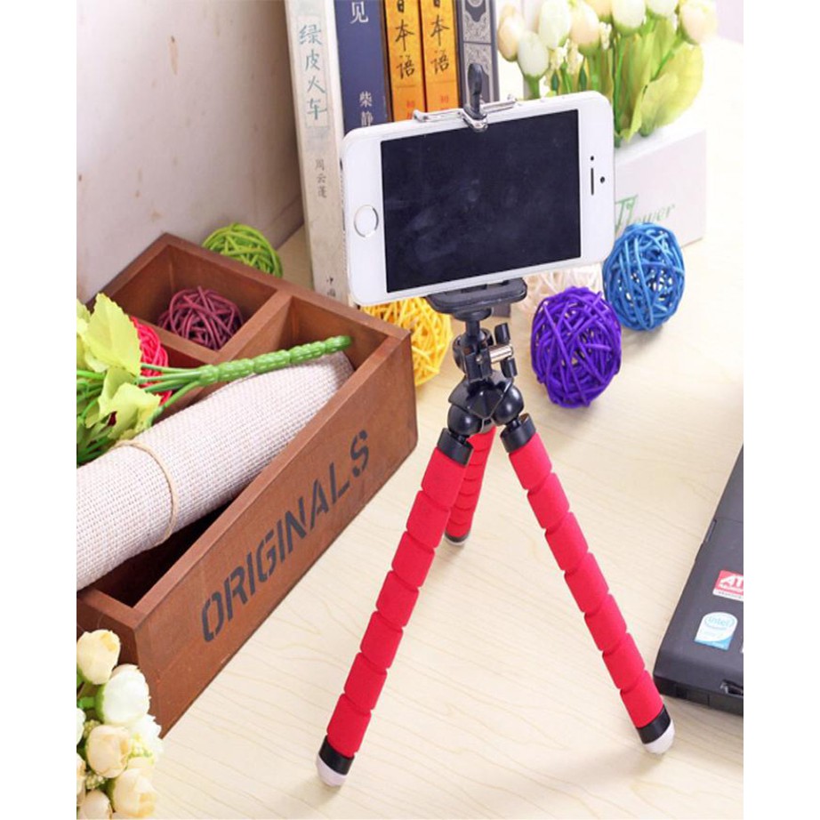 ขาตั้งกล้อง ขาตั้งมือถือ หนวดปลาหมึก 3 ขา มี3สี Octopus Flexible Leg Mini Size S 3colors