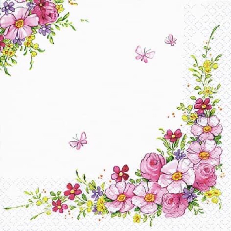 กระดาษแนปกิ้นขนาด 33x33 ซม. สำหรับงานเดคูพาจ
