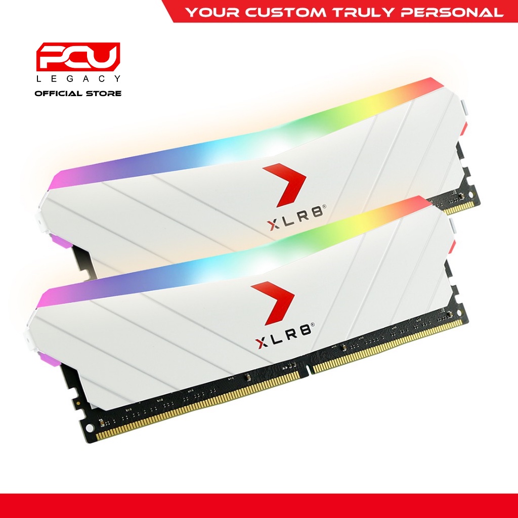 แรม PNY XLR8 EPIC-X RGB 16GB (8X2) 3600MHZ DDR4 - สีขาว
