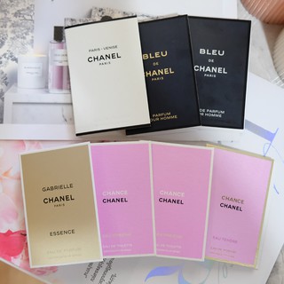 CHANEL Vial Perfume Sample 1.5 ml. แบบหลอดพกพาหัวสเปรย์ พรีเมี่ยมกิฟ แยกขาย มีซองกระดาษ