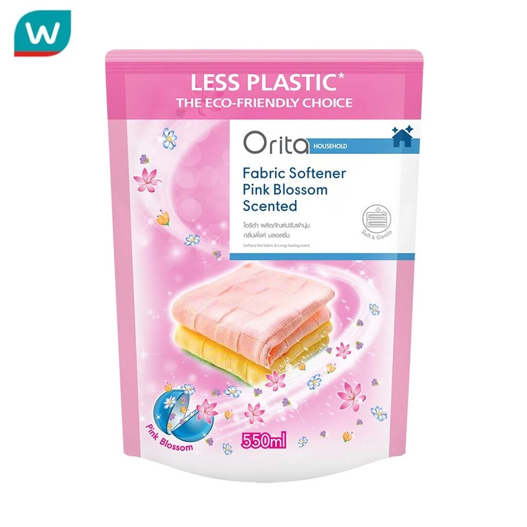 Orita โอริต้าผลิตภัณฑ์ปรับผ้านุ่มกลิ่นพิ้งค์บลอสซั่ม 500มล.