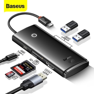 Baseus อะแดปเตอร์ฮับ USB C เป็น 4K HDMI USB 3.0 PD 100W SD TF Type-C สําหรับแล็ปท็อป Type C USBC