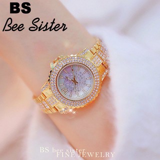 【 BS Bee Sister 】 นาฬิกาข้อมือควอตซ์กันน้ำสำหรับสตรี