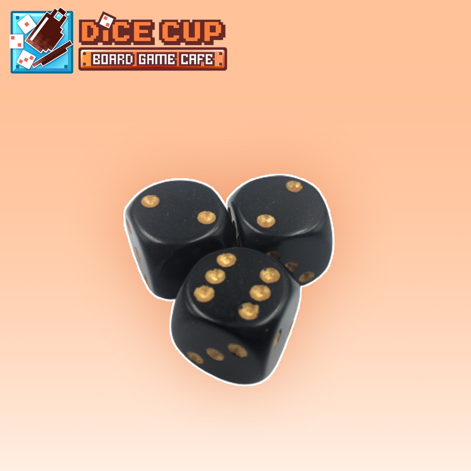 [ของแท้] Chessex: Black w/Gold Dice