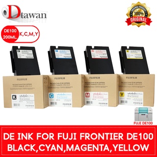 DTawan ตลับหมึก Fuji DE100 ของแท้ 100% ปริมาณ 200 Ml. DE INK FOR FUJI FRONTER DE 100 (เลือกสีที่ช่องตัวเลือกสินค้า)