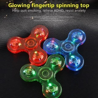 ✨พร้อมส่ง✨แฮนด์สปินเนอร์ ไจโร ของเล่น LED Fidget Spinner Mechanical Gyro สีสันสดใส ของเล่นเด็กผู้ใหญ่ เรืองแสง