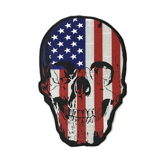 อาร์ม ตัวรีดติดเสื้อ ลาย American Flag Skull