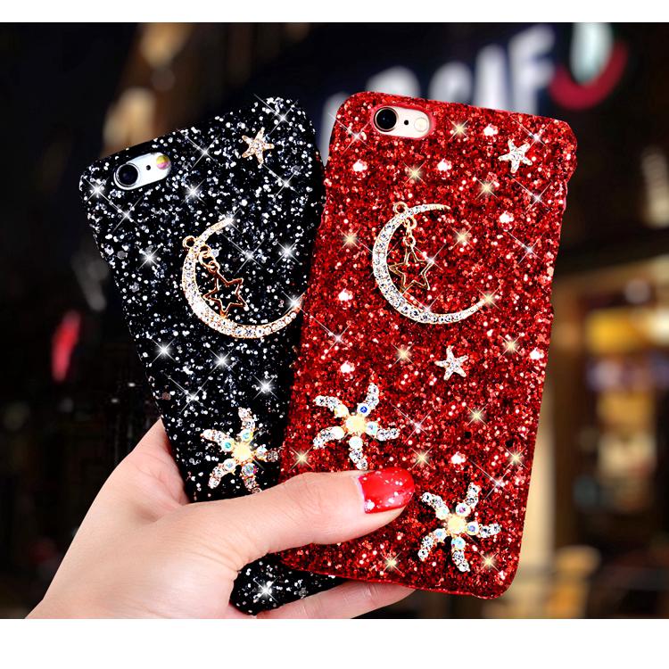 Glitter Star Moon Bling Case Hard VIVO Y95 Y93 Y91 Y81 Y83 Y71 Y65 Y55 Y53 Y17 Y15 Y12 Y19 Y91c