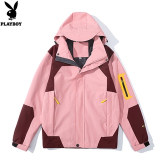 PLAYBOY Spring and Autumn Couples Section Womens Rushing Jacket Waterproof Windproof Jacket