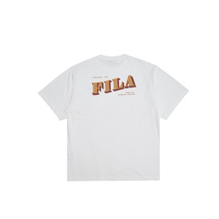 Fila ใหม่ เสื้อยืดแขนสั้น ผ้าฝ้าย ทรงหลวม เทรนด์ฤดูใบไม้ผลิ และฤดูร้อน สําหรับผู้ชาย และผู้หญิงS-5XL