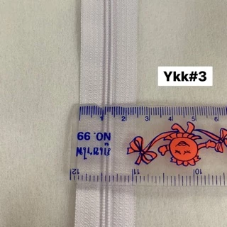 ซิป Ykk no.3 ราคาต่อเมตร(ไม่มีหัวซิป)