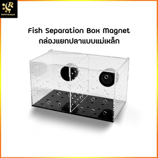 กล่องแยกปลา 2 ช่อง แม่เหล็ก Fish Box Magnet กล่องพักปลา กล่องอนุบาลปลา ปลาป่วย ปลาท้อง Breeding BOX Repetblique