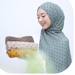 พรีเมี่ยม pashmina plisket polka ceruty babydoll / pashmina ผ้าคลุมไหล่ ลาย motif plisket