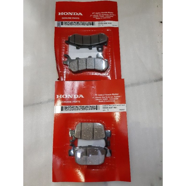 ผ้าเบรคหน้าและหลังเดิมสําหรับ Honda New PCX 2017-ADV 150 06455-KRE-K01/K02 + 06435-K97-N01