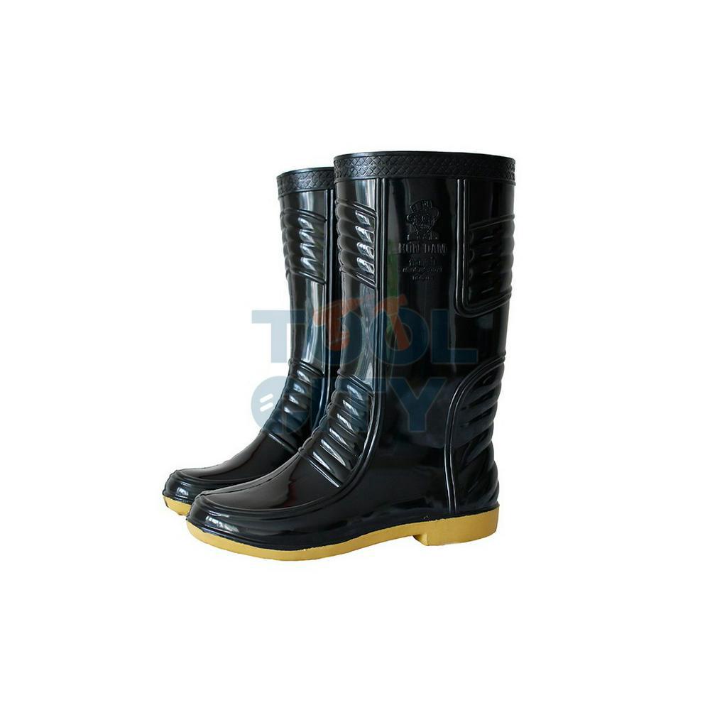 รองเท้าบูทยาว 2 สี เคดี (K.D.) ความสูง 14 นิ้ว เบอร์ 11.5 (43-44 ซม.) ป้องกันพื้นลื่น น้ำมัน และ กระแสไฟฟ้าได้