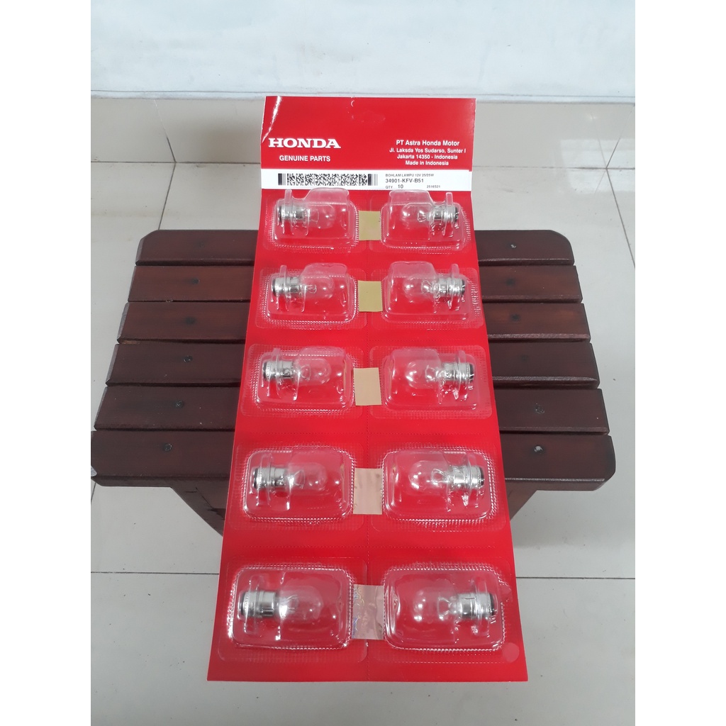 AHM 34901-KFV-B51 หลอดไฟหน้าสําหรับ Underbone และรถจักรยานยนต์อัตโนมัติ 12V 25W