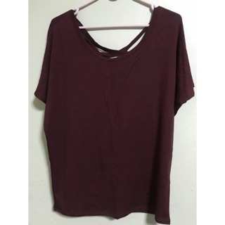 เสื้อสีพื้นผ้ายืด oversized
