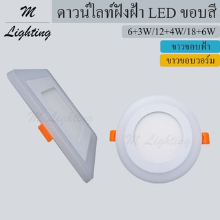 ดาวน์ไลท์ฝังฝ้า LED PANEL รุ่นขอบสี